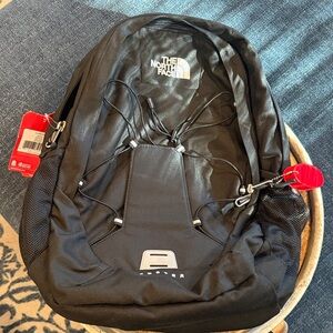 The North Face Black Backpack with Red Accents